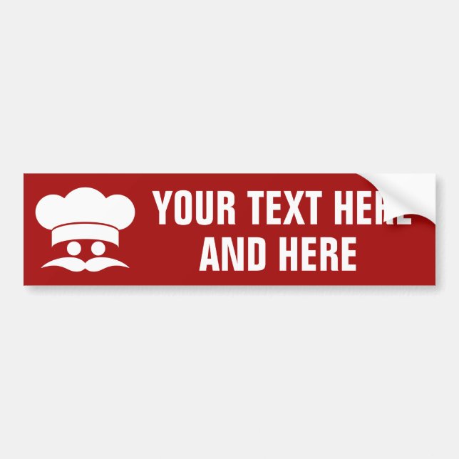 Adesivo Para Carro protetor personalizado CHEF (Frente)