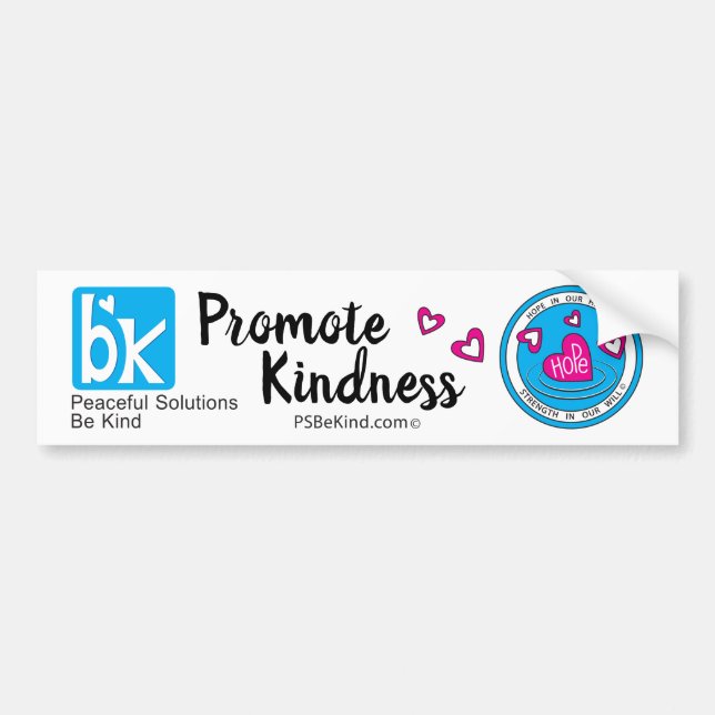 Adesivo Para Carro PSBeKind_Peaceful Solutions (Frente)
