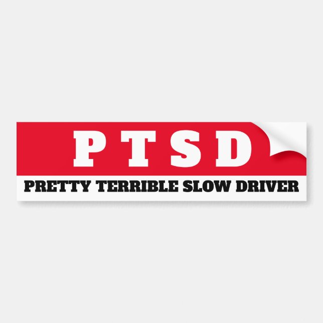 Adesivo Para Carro PTSD (Controlador Bonito Terrível Lento) (Frente)