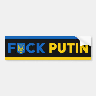 Adesivo Para Carro Puck futin anti Putin Ucrânia bandeira