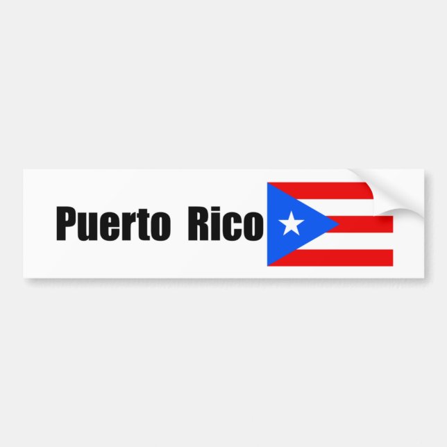 Adesivo Para Carro Puerto Rico, bandeira porto-riquenha (Frente)