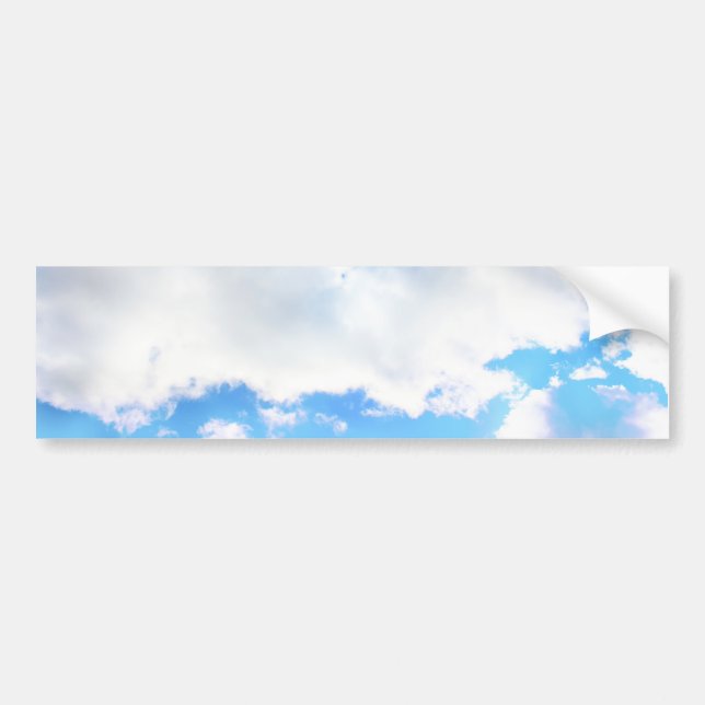 Adesivo Para Carro Puffy White Clouds and Blue Sky (Frente)