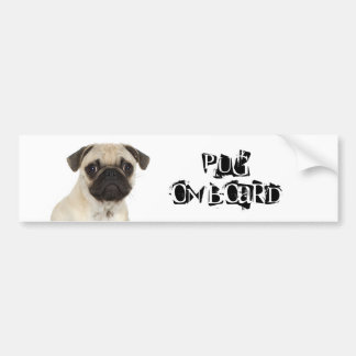 Adesivo Para Carro Pug a bordo