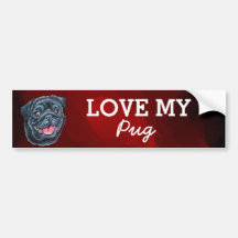 Pug Bumper Sticker