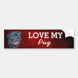 Adesivo Para Carro Pug Bumper Sticker