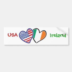 Adesivo Para Carro Pulseiras do Coração da Irlanda dos EUA
