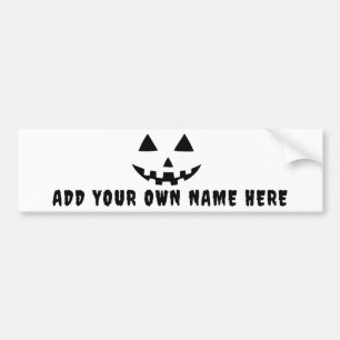 Adesivo Para Carro Pumpkin Personalizado Halloween Seu Nome