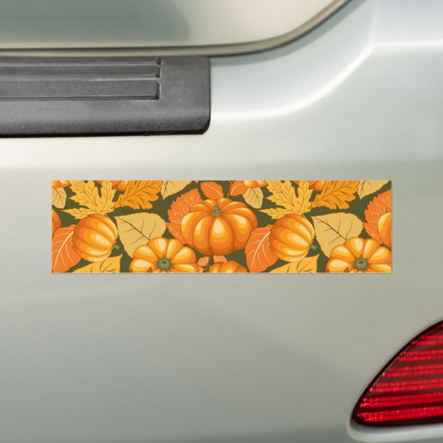 Adesivo Para Carro Pumpkins Patterno do Halloween em Fall Season (No carro)