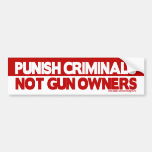 Adesivo Para Carro Puna criminosos, não proprietários de arma!