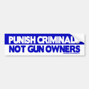 Adesivo Para Carro Puna criminosos, não proprietários de arma!
