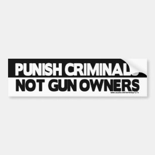 Adesivo Para Carro Puna criminosos, não proprietários de arma!