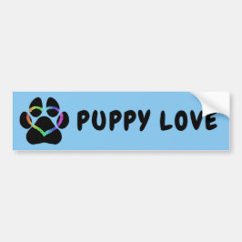 Adesivo Para Carro Puppy Love Rainbow Heart