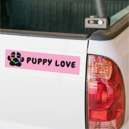 Adesivo Para Carro Puppy Love Rainbow Heart