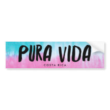 Pura Vida Tie Dye Costa Rica Bumper Sticker