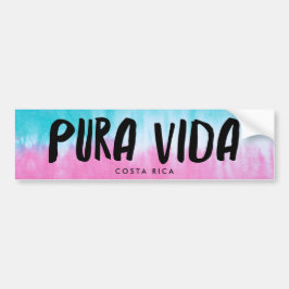 Adesivo Para Carro Pura Vida Tie Dye Costa Rica Bumper Sticker