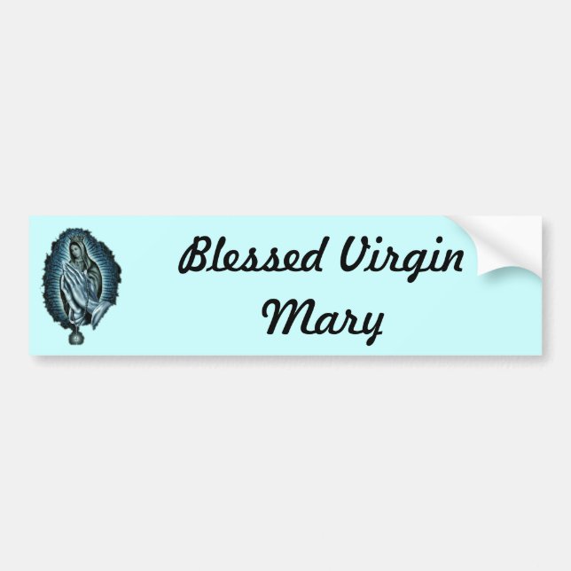 Adesivo Para Carro Purple Prayer Blessed Virgin Mary (Frente)