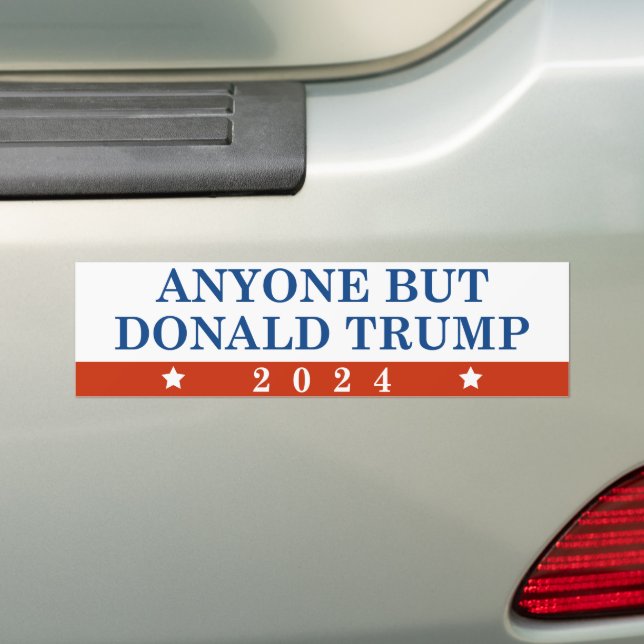 Adesivo Para Carro Qualquer Um, Exceto Trump 2024 (No carro)