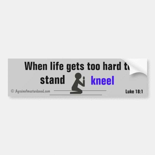 Adesivo Para Carro Quando a vida fica muito duro (Frente)