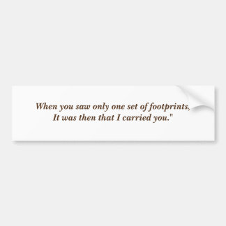 Adesivo Para Carro Quando você viu apenas um conjunto de pegadas