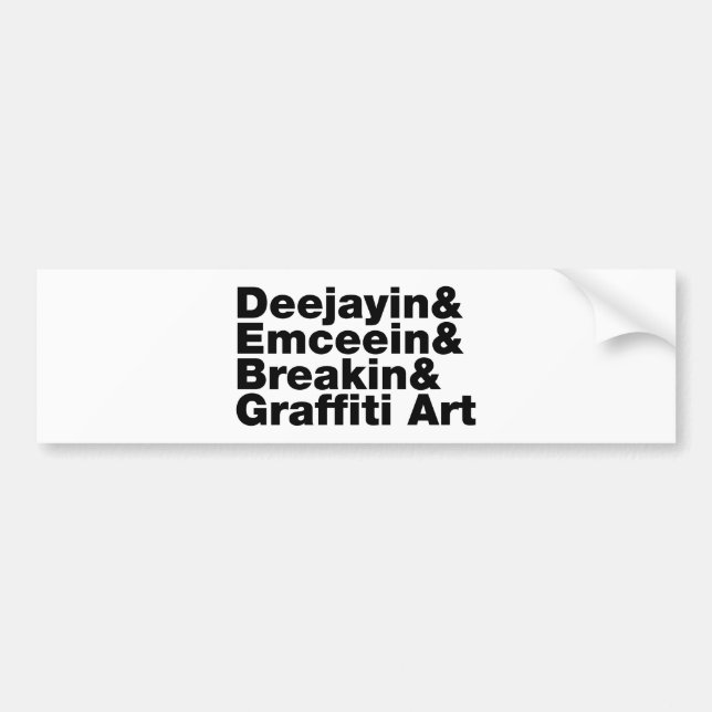 Adesivo Para Carro Quatro Elementos de Hip Hop (Frente)