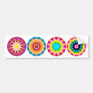 Adesivo Para Carro Quatro Mandalas Fractais 02