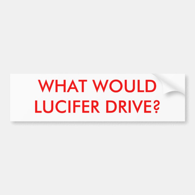 ADESIVO PARA CARRO QUE LUCIFER CONDUZIRIA? (Frente)