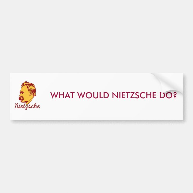 Adesivo Para Carro Que Nietzsche faria? Autocolante no vidro traseiro (Frente)