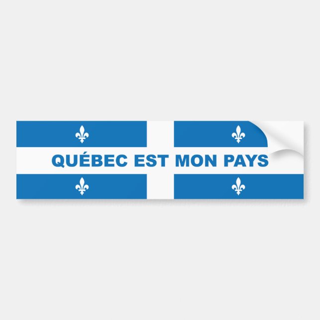 ADESIVO PARA CARRO QUEBEQUE É O MEU PAÍS (Frente)