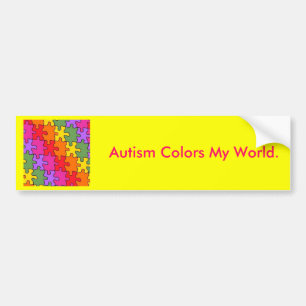 Adesivo Para Carro quebra-cabeça de autismo 33