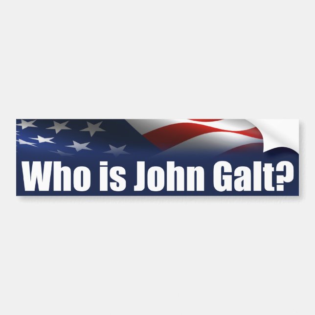 Adesivo Para Carro Quem é John Galt? (Frente)