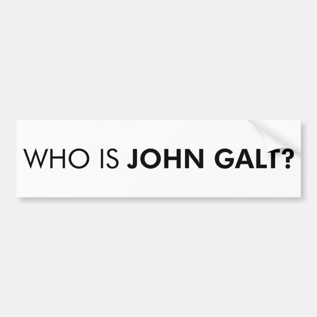 Adesivo Para Carro Quem é John Galt? A pergunta (Frente)