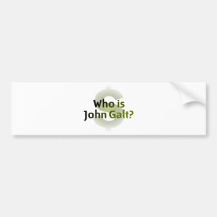 Adesivo Para Carro Quem é John Galt? Símbolo do dinheiro