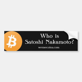 Adesivo Para Carro Quem é Satoshi Nakamoto? Autocolante no vidro