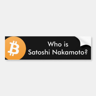 Adesivo Para Carro Quem é Satoshi Nakamoto? Autocolante no vidro
