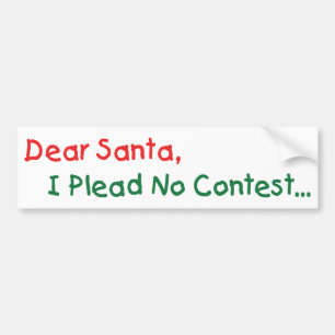 Adesivo Para Carro Querido Papai Noel Eu Me Declaro Inocente - Natal 