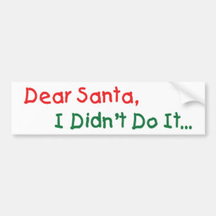 Adesivo Para Carro Querido Papai Noel, Eu Não Fiz Isso - Carta Divert