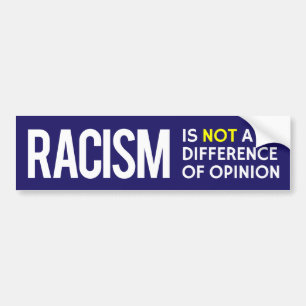 Adesivo Para Carro Racismo não é diferença de opinião