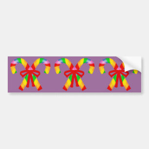 Adesivo Para Carro Rainbow Candy Canes