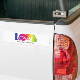 Adesivo Para Carro Rainbow Colors of Love