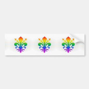 Adesivo Para Carro Rainbow Fleur-de-lis