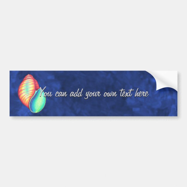 Adesivo Para Carro Rainbow Seashell Bumper Sticker (Frente)