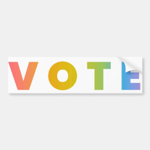 Adesivo Para Carro Rainbow VOTE Bumper Sticker