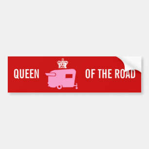 Adesivo Para Carro Rainha da estrada - humor do reboque do viagem