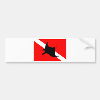 Adesivo Para Carro Raio de Manta da bandeira do mergulho