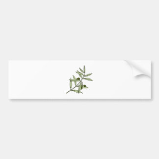 Adesivo Para Carro Ramo de azeitona olive twig