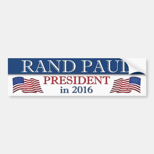 Adesivo Para Carro Rand Paul 2016 Patriótico (Frente)