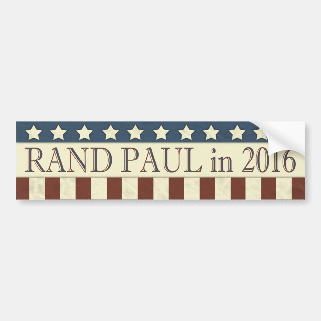Adesivo Para Carro Rand Paul Presidente 2016 Stars Stripes (Frente)