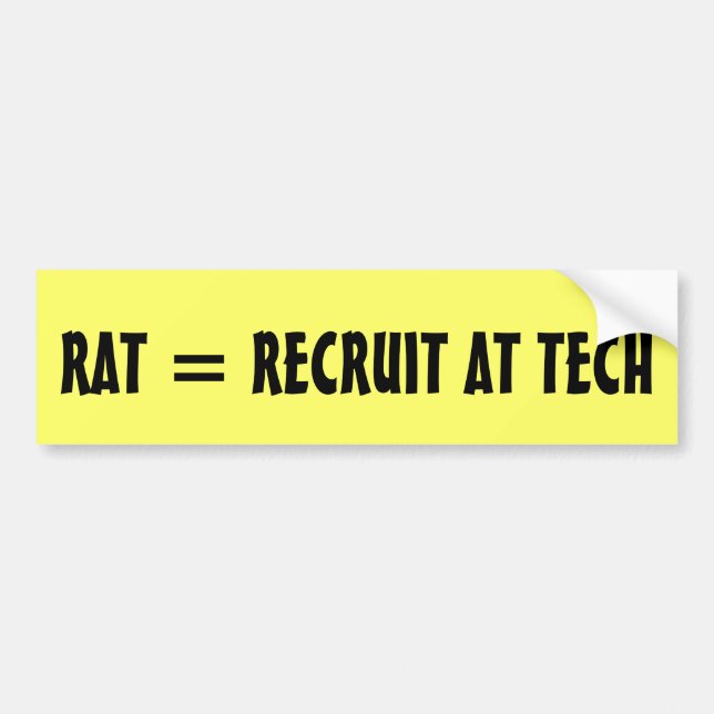 ADESIVO PARA CARRO RAT = RECRUIT AT TECH (Frente)