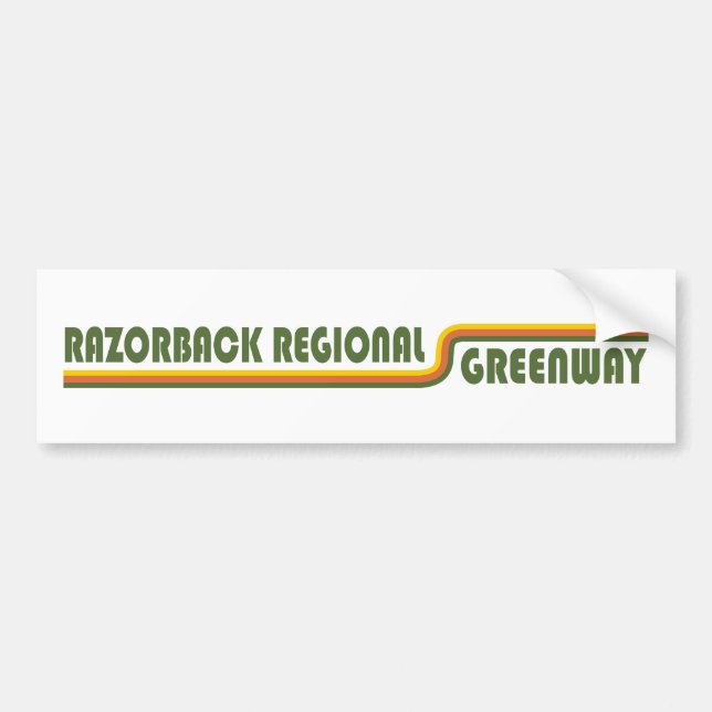 Adesivo Para Carro Razorback Regional Greenway Arkansas (Frente)