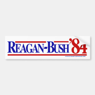 Adesivo Para Carro Reagan Bush 84